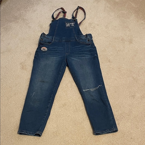 Bershka Blue Denim Overalls - Picture 3 of 4